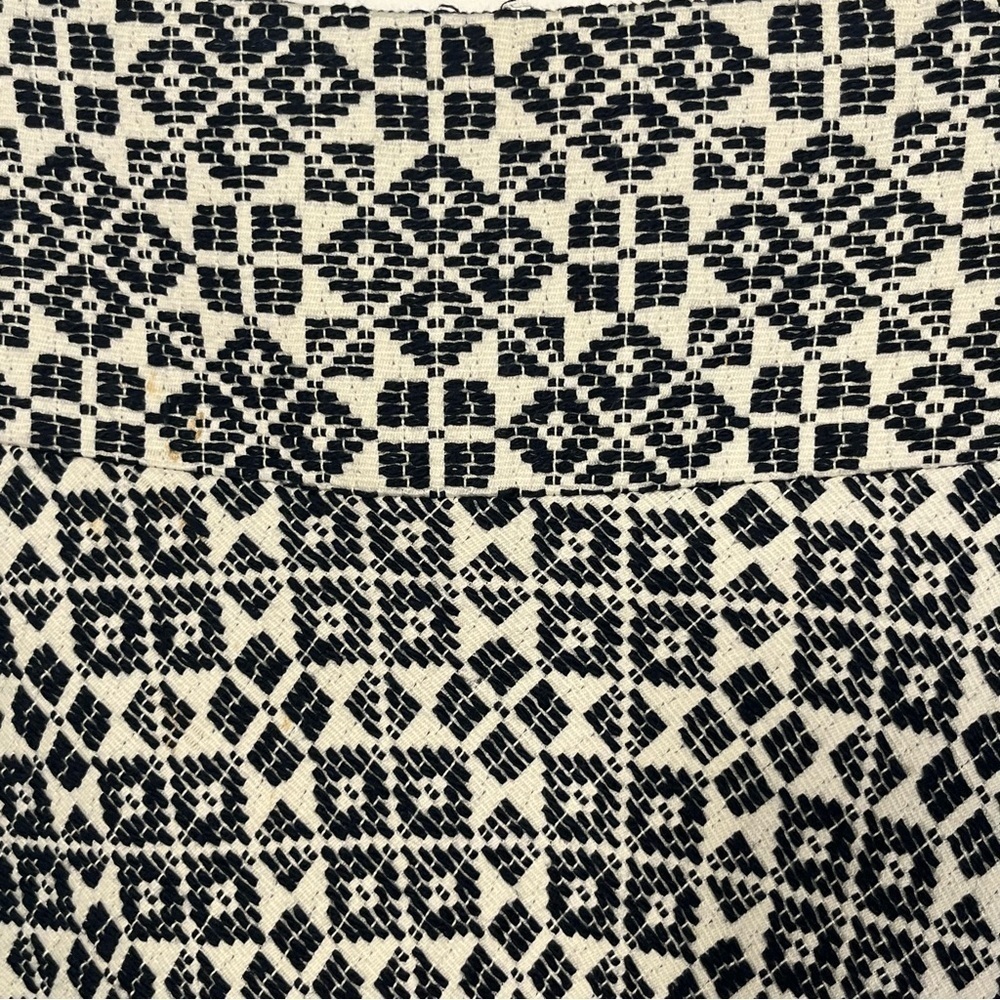 Tory Burch geometric print career wear skirt, preppy, lined, 6, navy off… - Picture 4 of 8